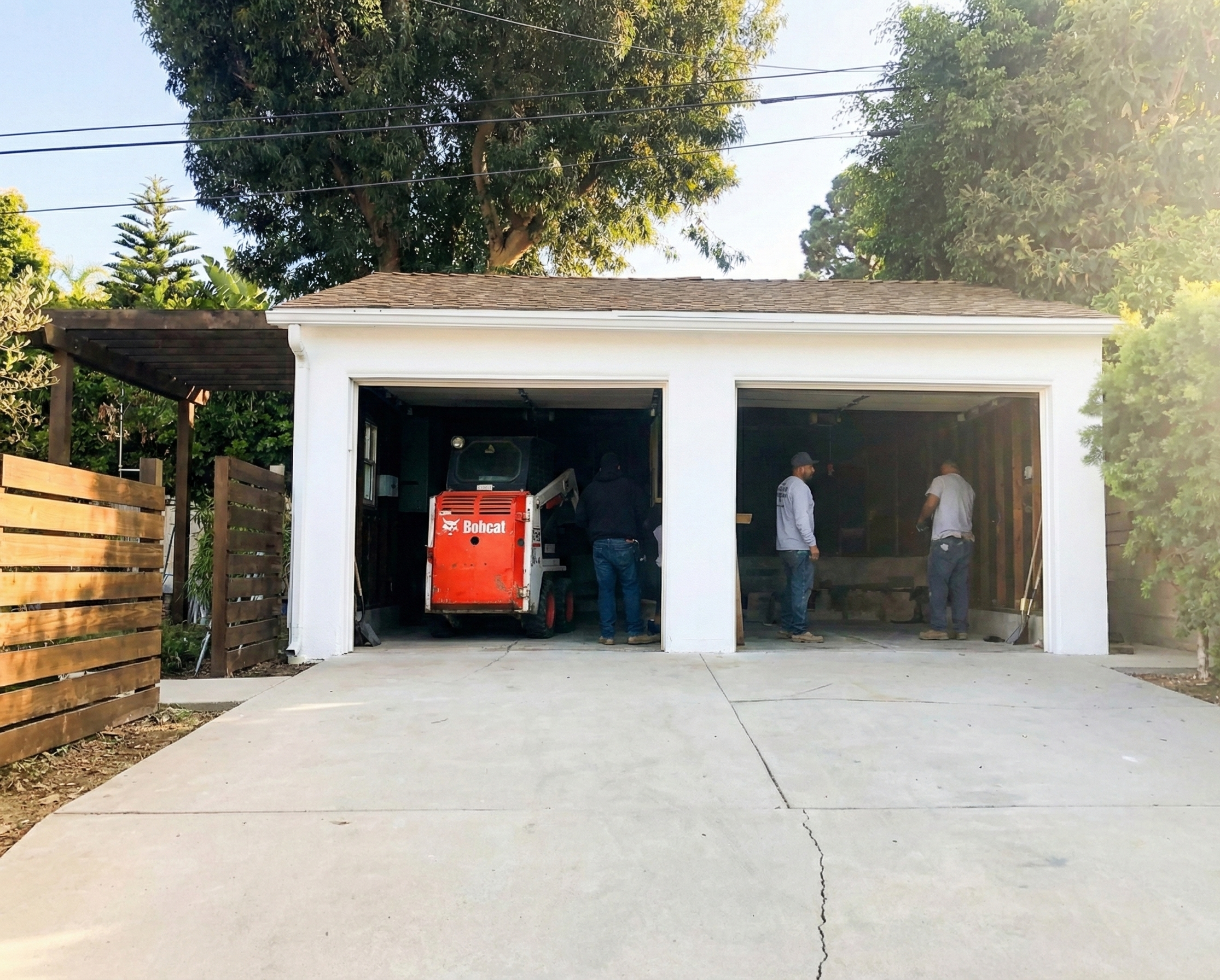 Full Detached Garage Remodel Culver City - Before