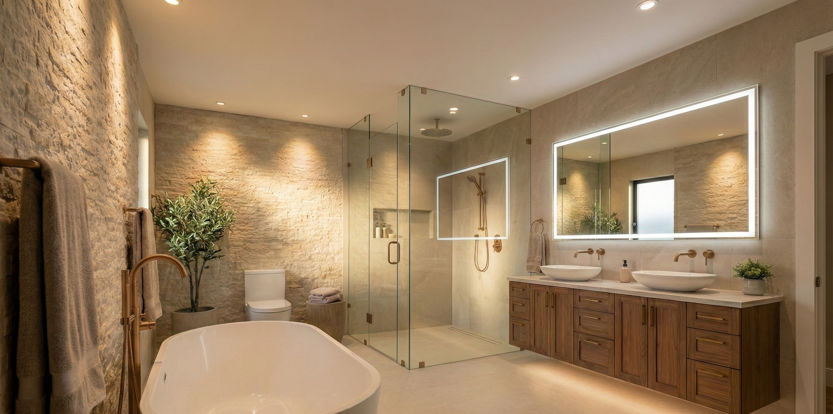 Custom double vanity bathroom