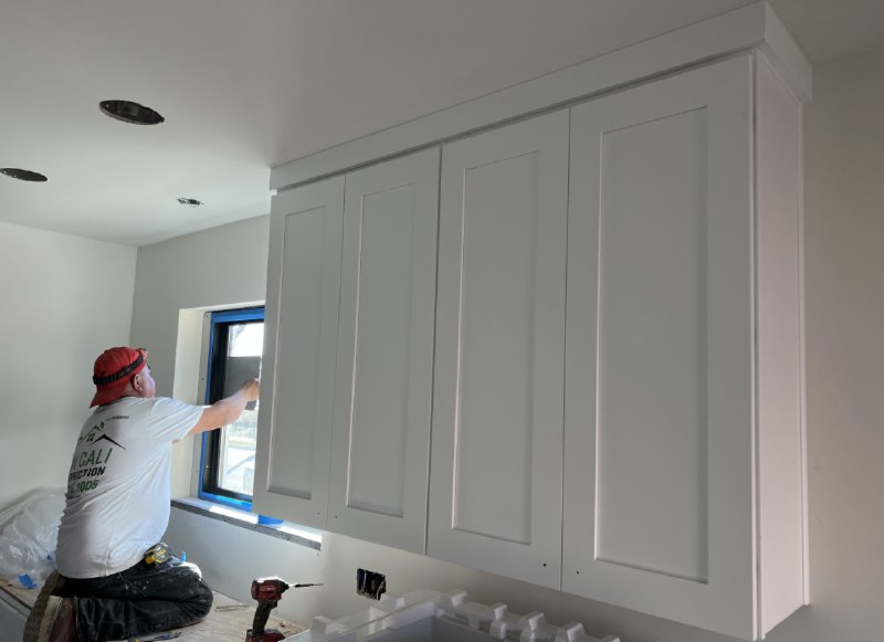 Modern Family Home Makeover - Kitchen under construction