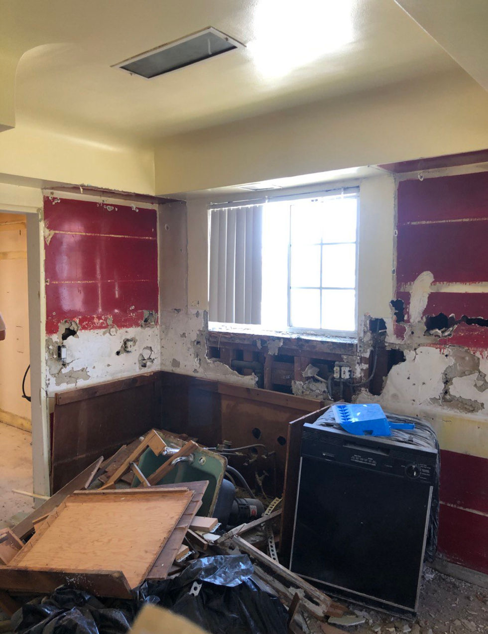 Modern Family Home Makeover in Los Angeles - Kitchen demo