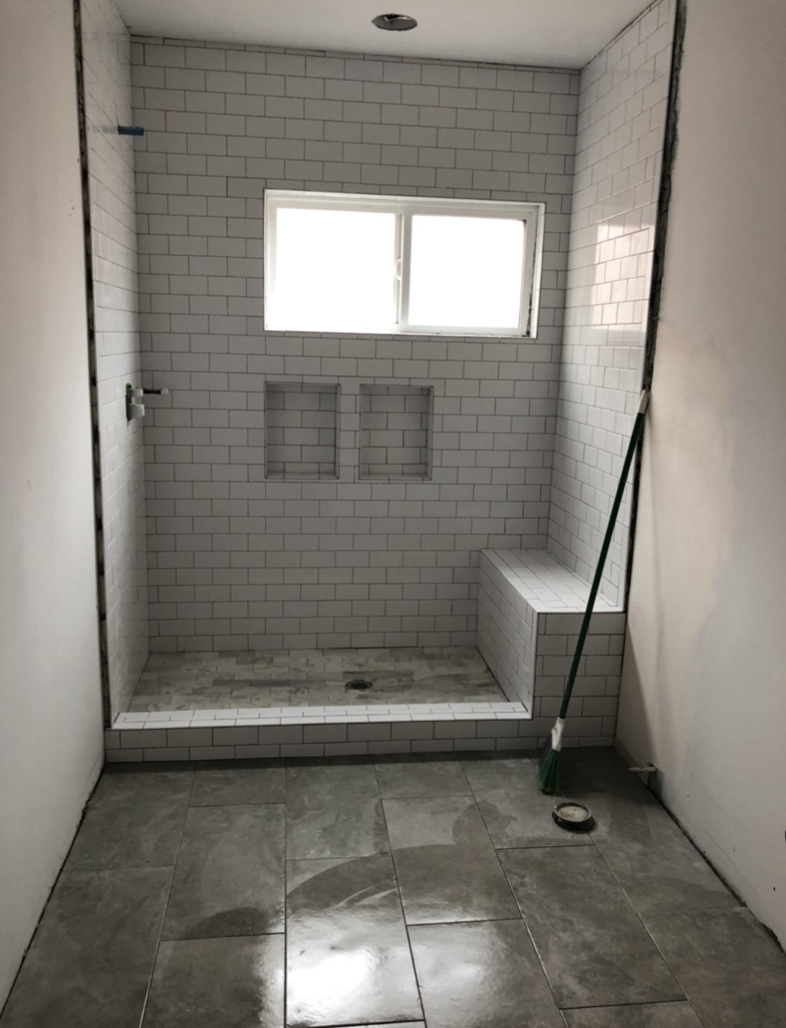 Full Scale Culver City Home Transformation - Tile work in bathroom