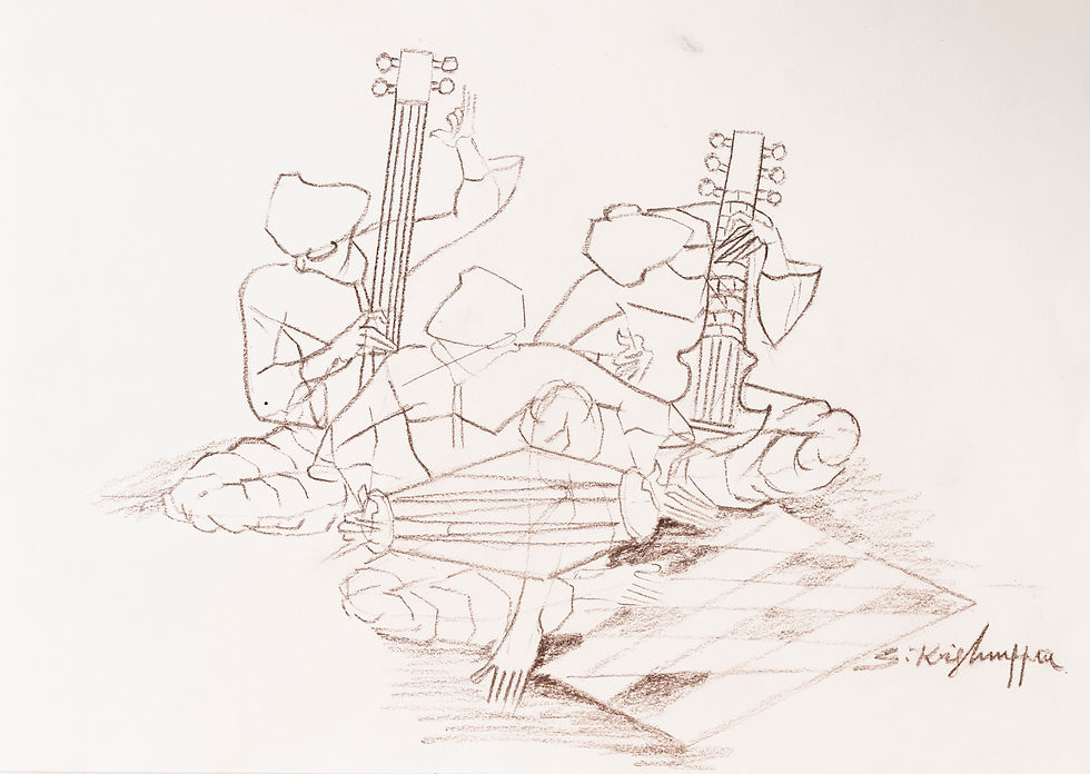 Musicians - Preparatory Sketch 2