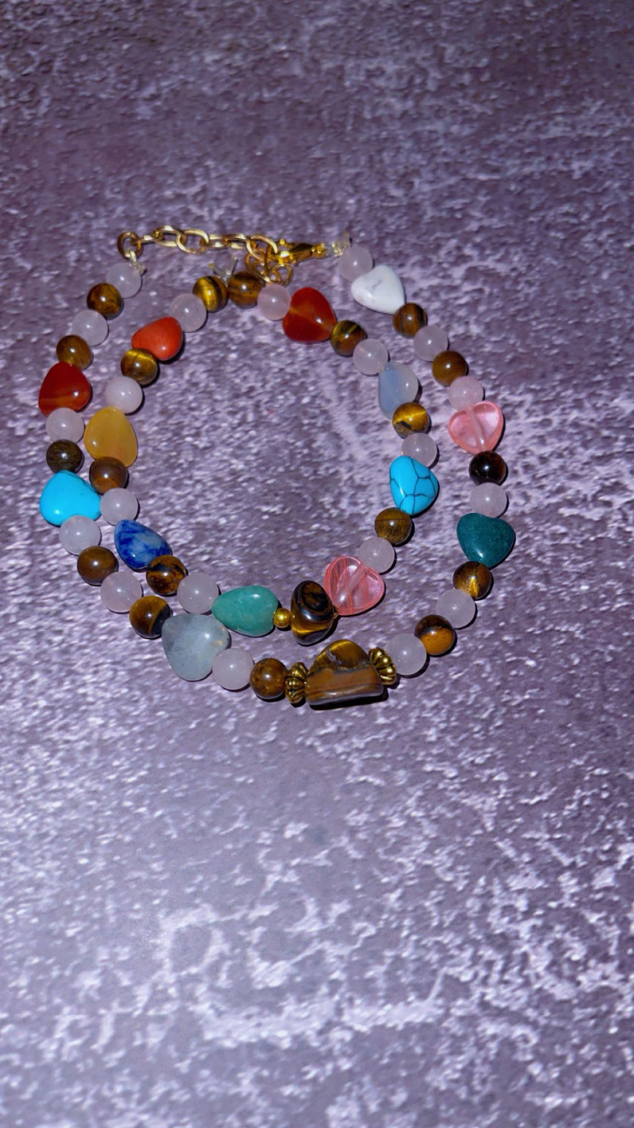 7 Chakra anklet and bracelet set 