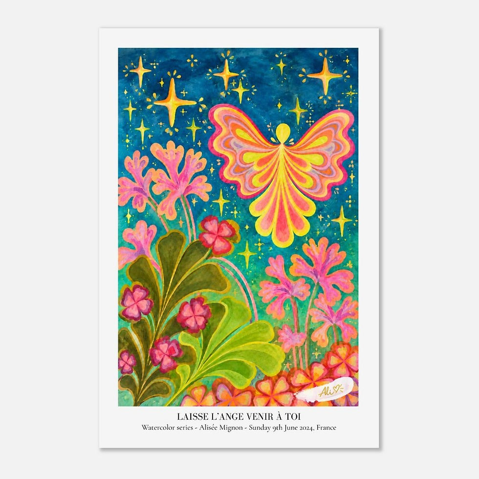 Thumbnail: Laisse l'ange venir à toi — Reproduction d'art sur papier mat