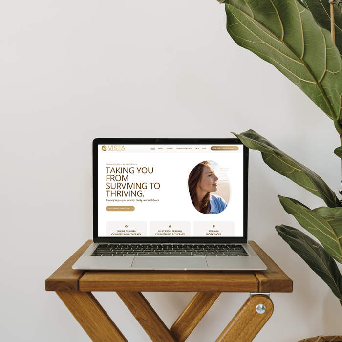 Trauma & PTSD Specialist Website | Vista Therapy by Flow Cre8tive — soft, reassuring design for mental health support.