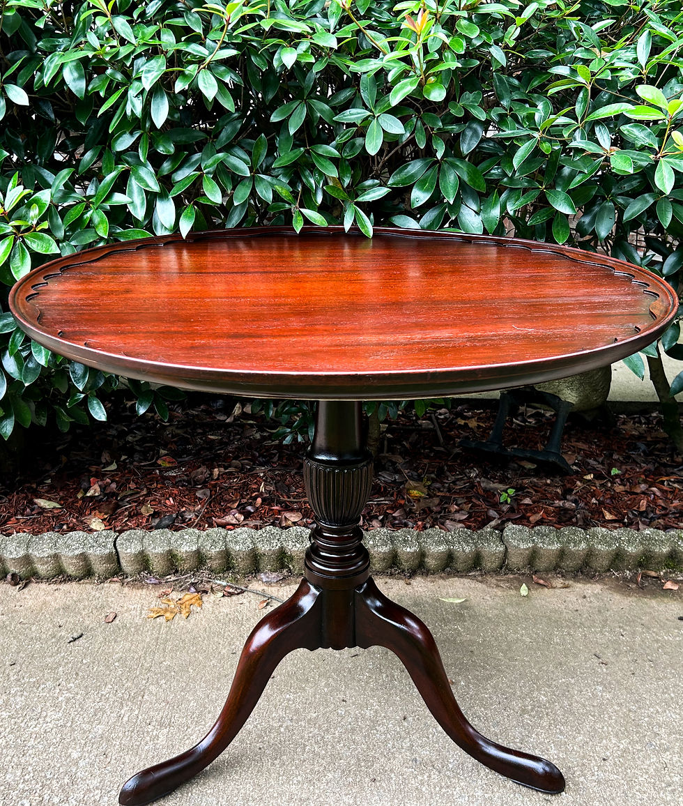 Brandt Solid Mahogany Pie Crust Tripod Table
