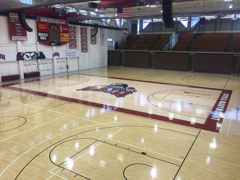 Basketball and Volleyball Gymnasium Hardwood Floor