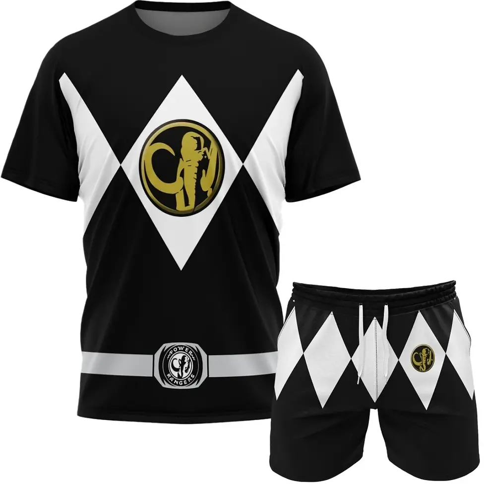 Thumbnail: 2026 Summer New Bandai Power Rangers Tee Shorts Men Women Oversized Breathable