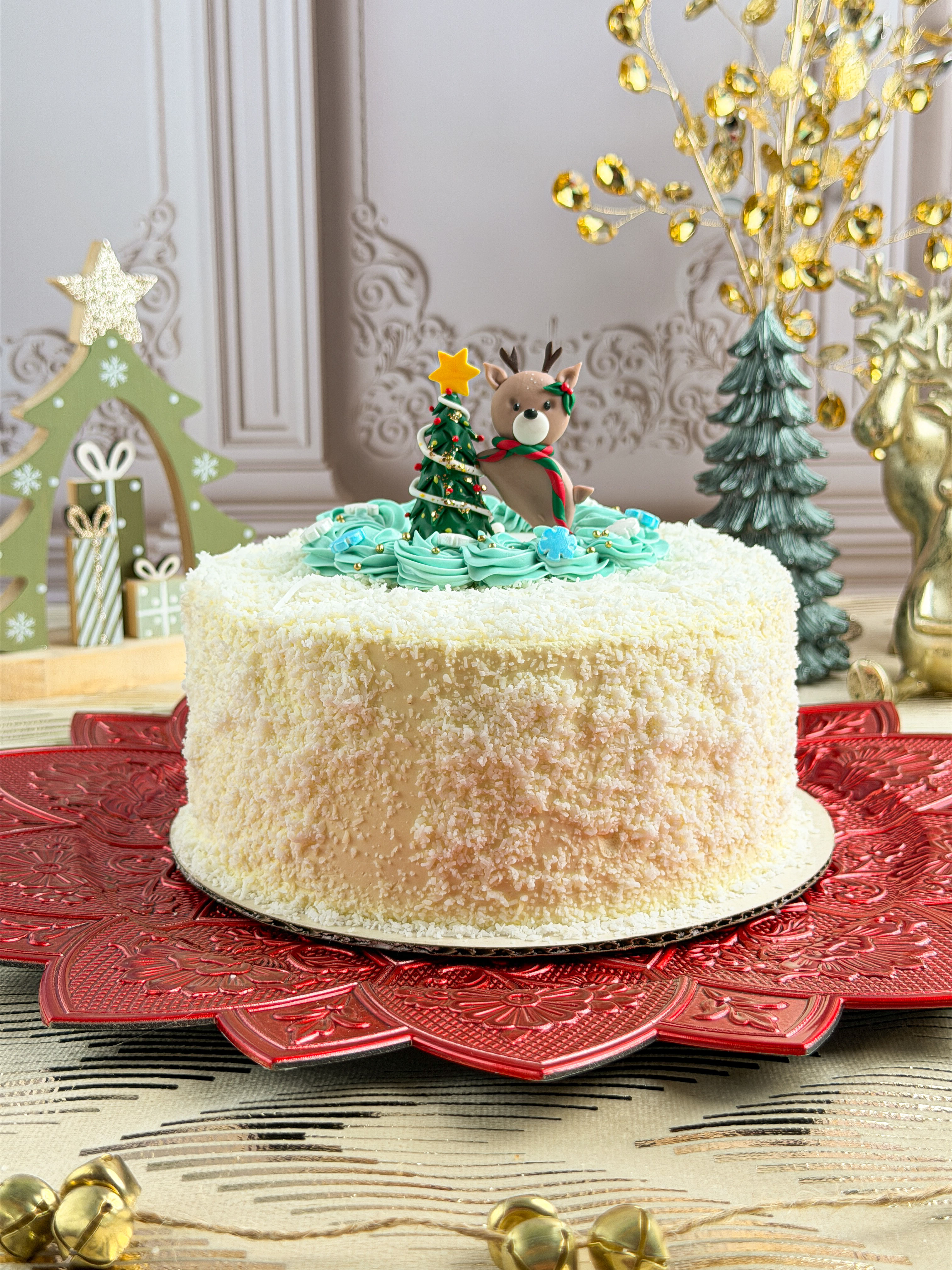 Torta Coco-Nieve Navideña 8 Porciones 
