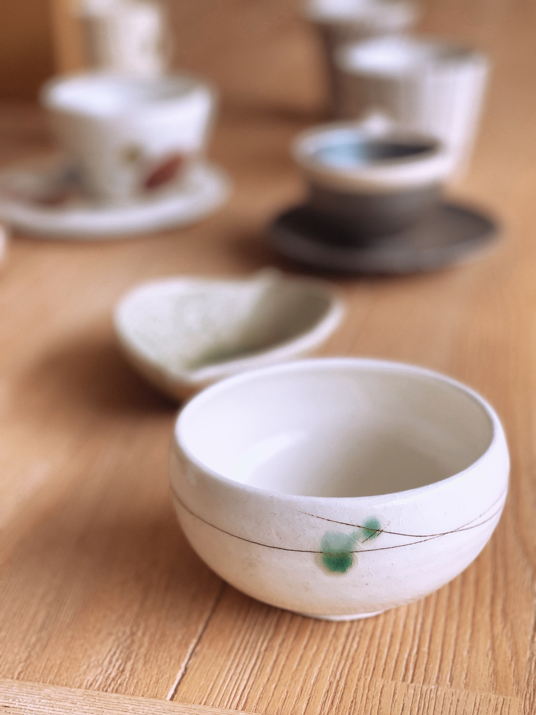 Shigaraki Ware Green Wind Bowl