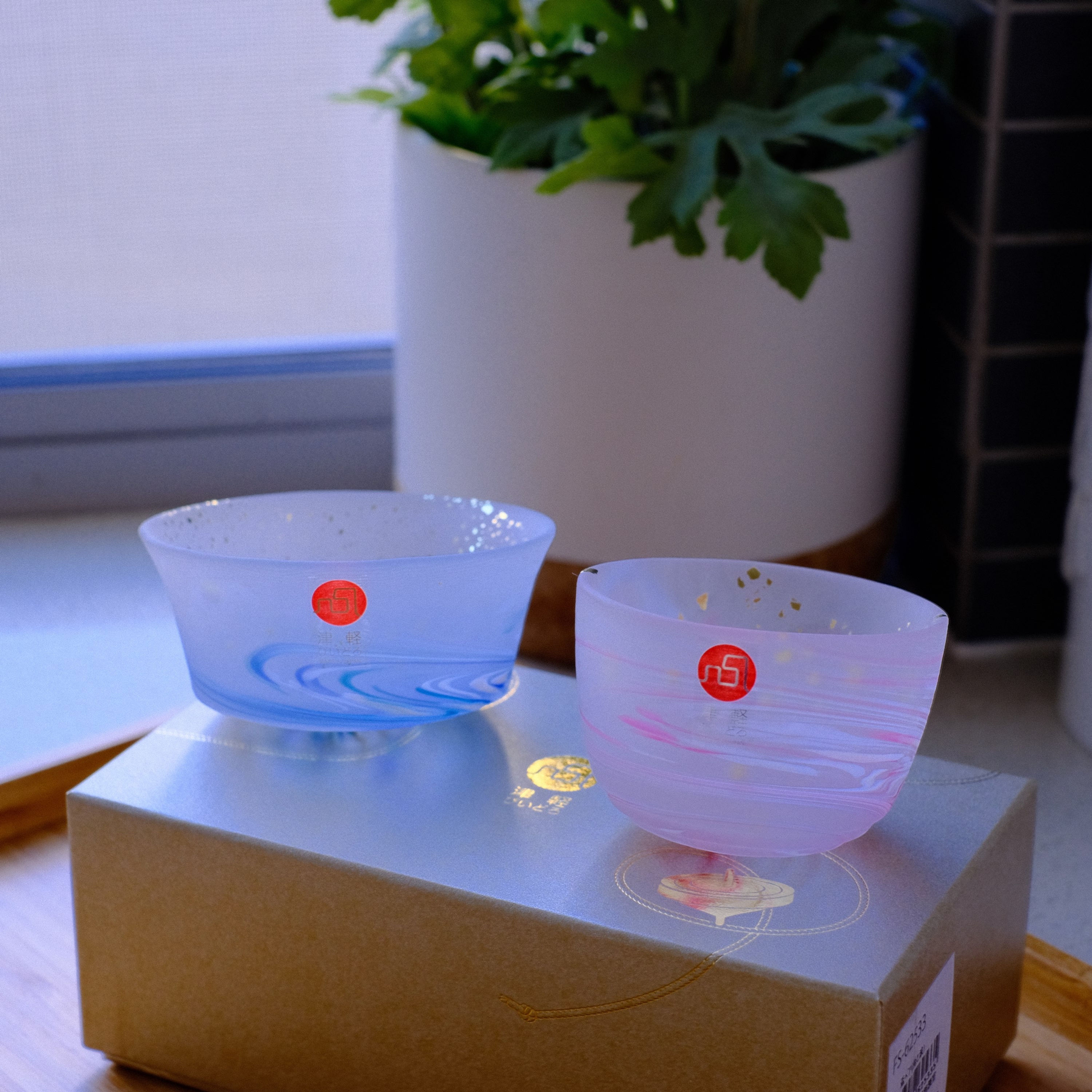 Aderia Tsugaru Hand Crafted Sake  Cups Set