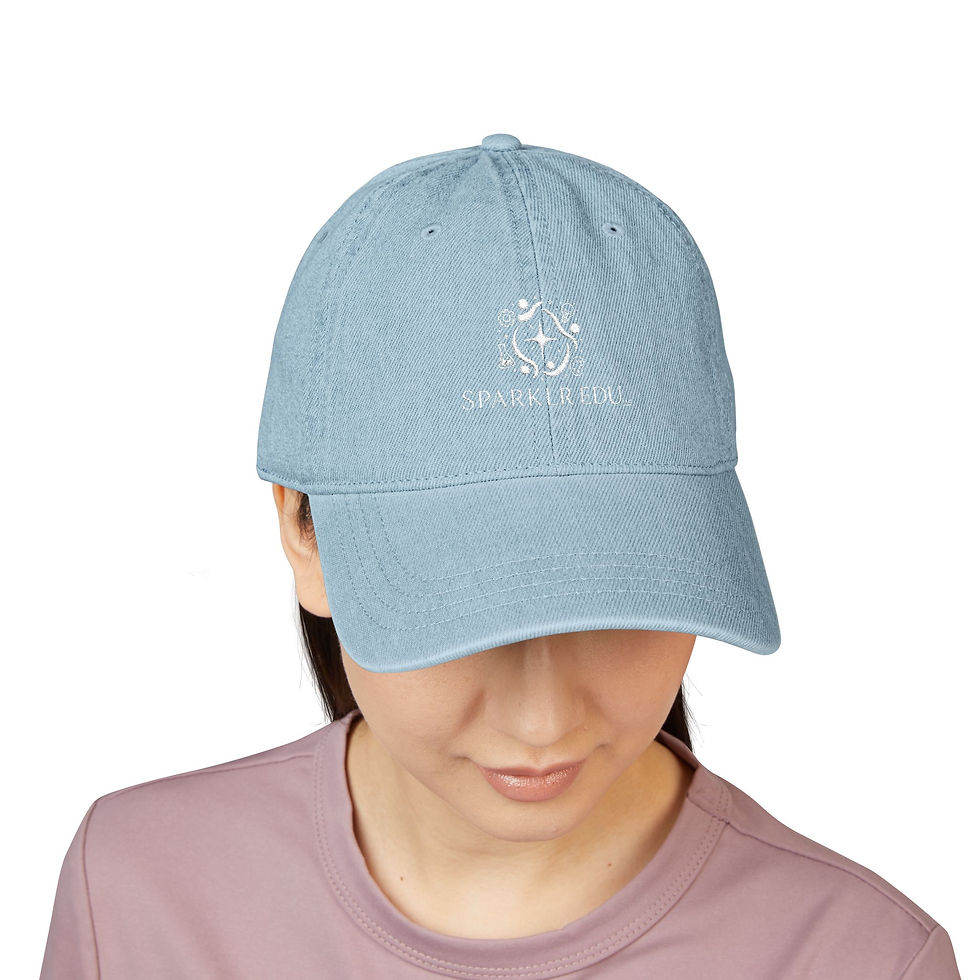 Thumbnail: Embroidered Denim Cap — Sparkler & Co. Nautical Logo Hat