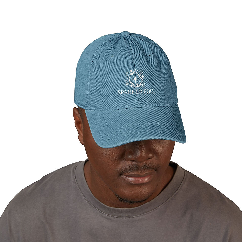Thumbnail: Embroidered Denim Cap — Sparkler & Co. Nautical Logo Hat