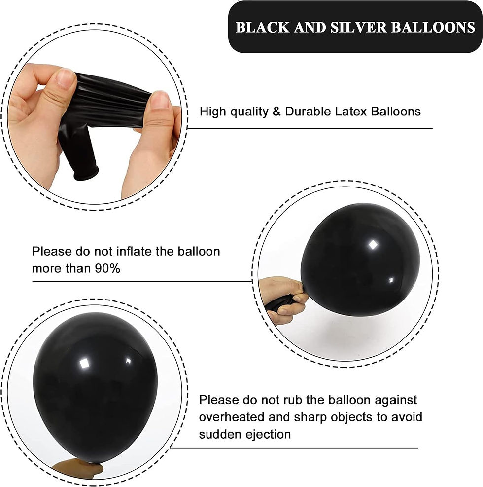 Thumbnail: Midnight Metallic Black & Silver Event Balloon Kit (67-Piece)