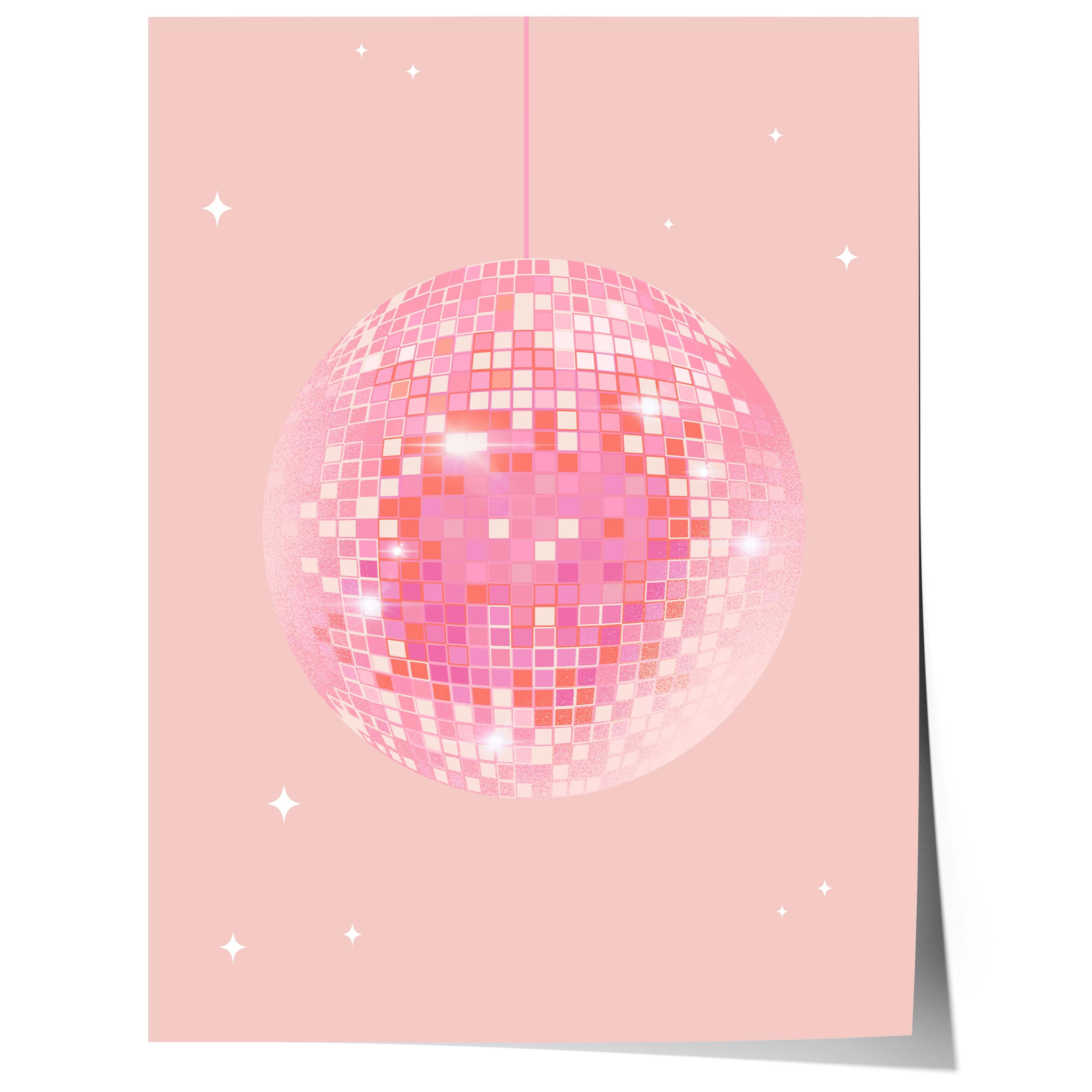 Disco Kugel Poster · Pink Disco Ball · Retro Party