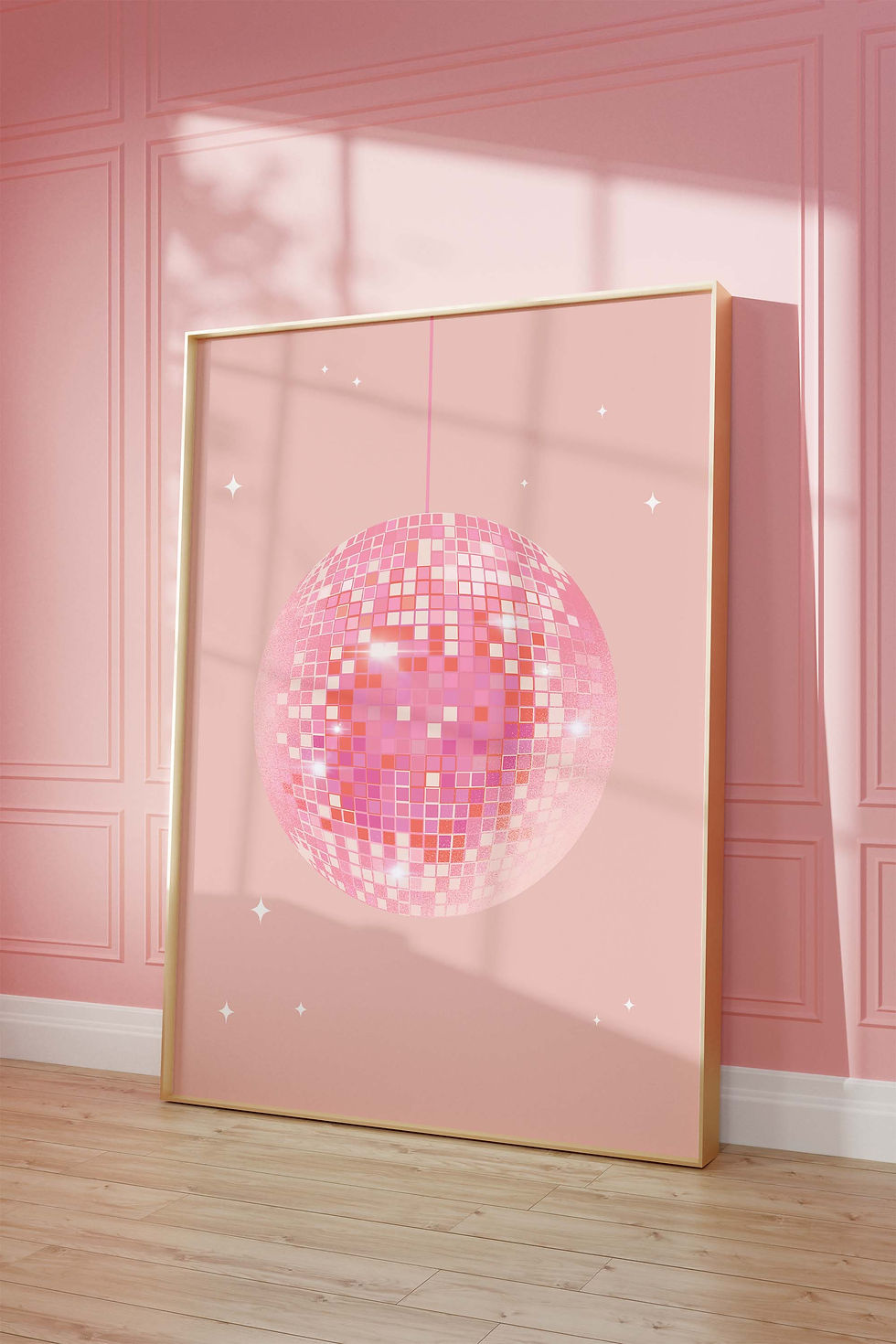 Thumbnail: Disco Kugel Poster · Pink Disco Ball · Retro Party