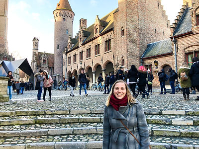 Carina in Bruges.