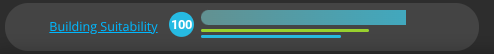 Screenshot of LandApp's building suitability site score rated from 0 to 100
