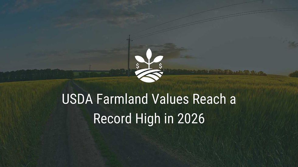 USDA Farmland Values Reach a Record High in 2026