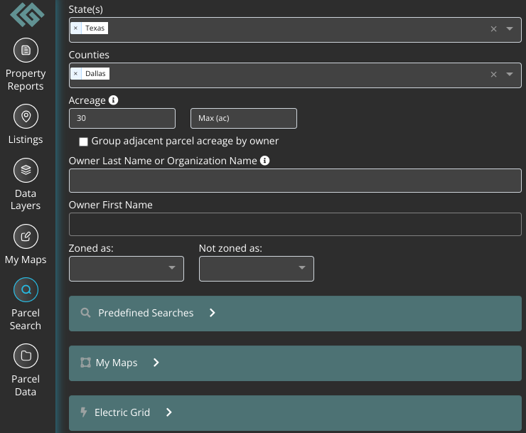 Screenshot of LandApp