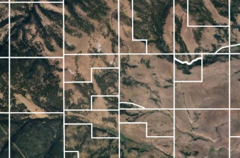 Screenshot of Property lines on LandApp's Map
