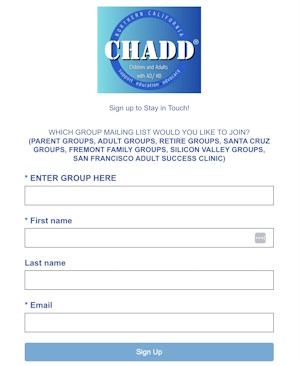 Mailing List Signup