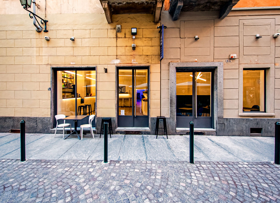 Ingresso esterno del KM5 Torino in Via San Domenico 14