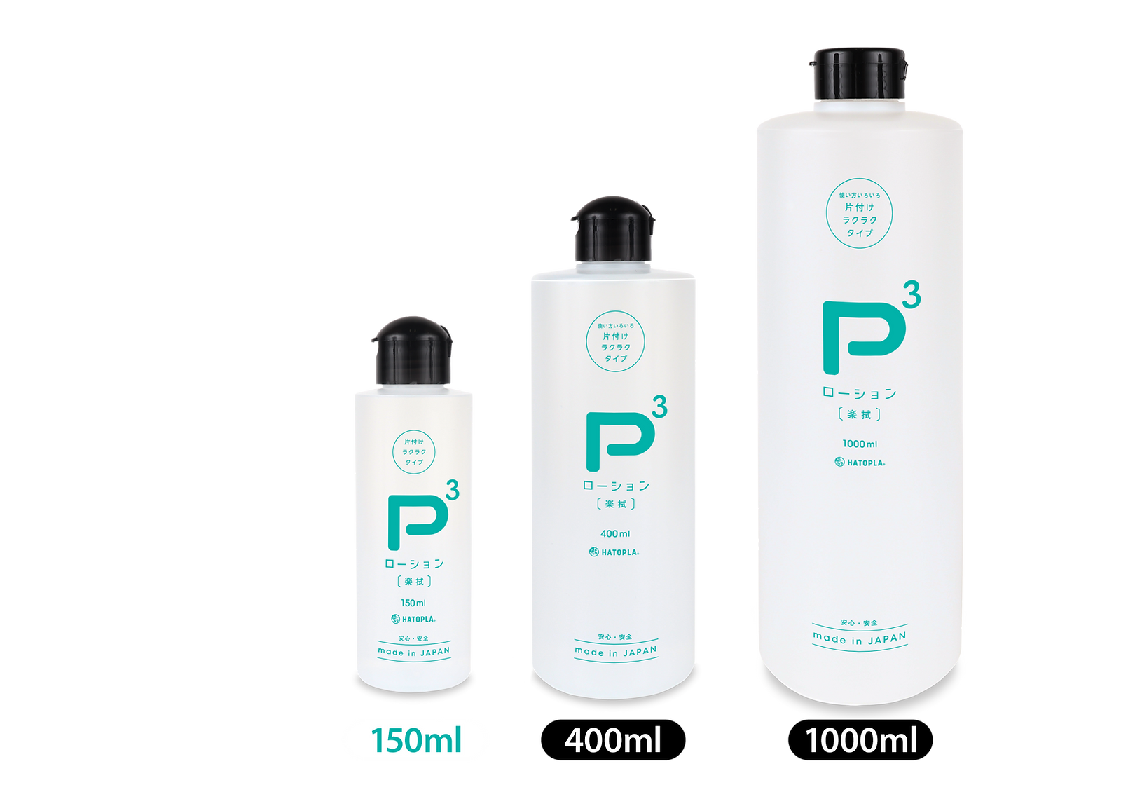 P3ローション -楽拭- 150ml 商品トップ説明画像