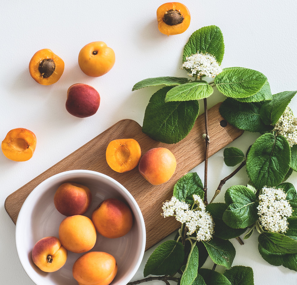 Apricots And Flowers