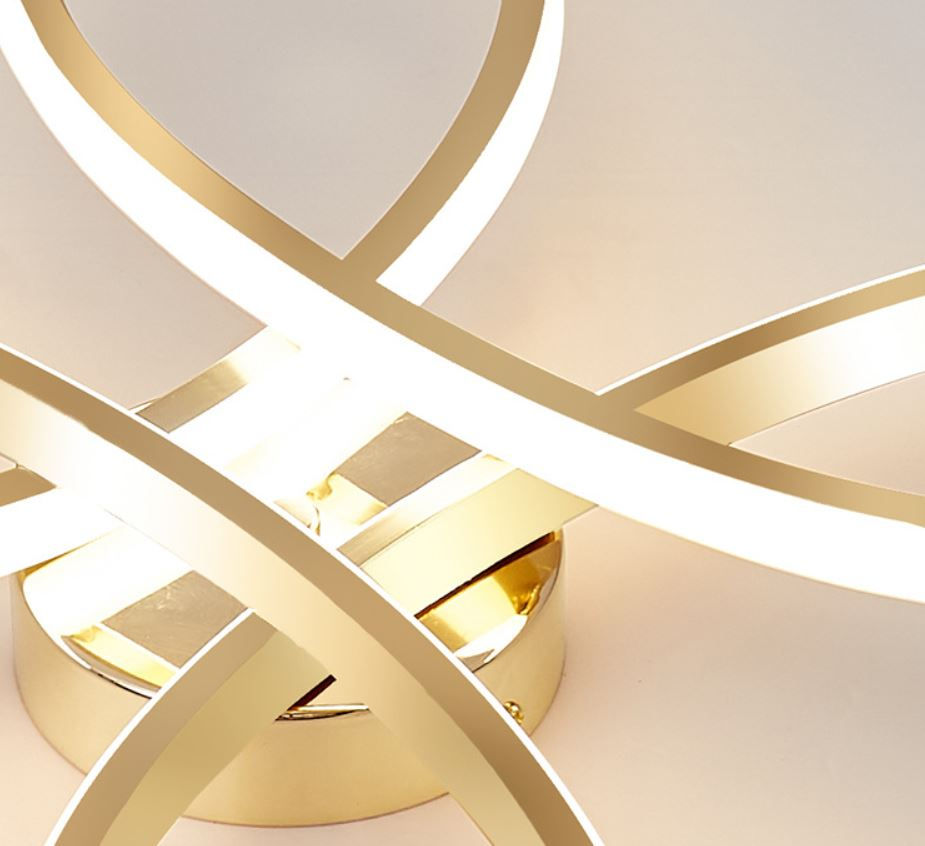 Thumbnail: LED Flower Gold Ceiling Light