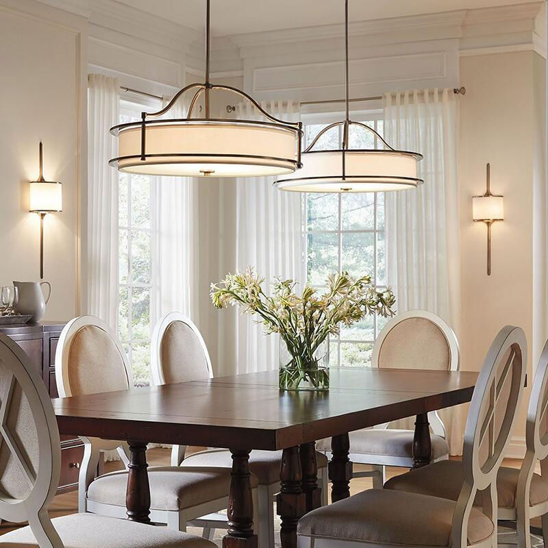 Thumbnail: LED Country Style Retro Cloth Pendant Light