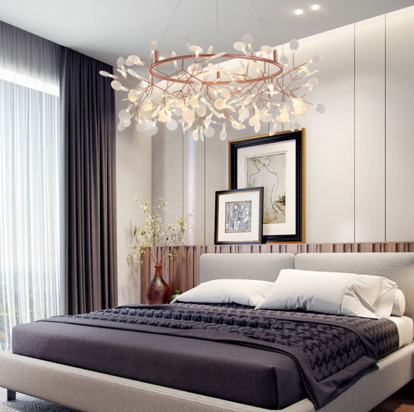 Thumbnail: Acrylic Round Branches Design LED Chandelier for Living Room Bedroom Dining Room