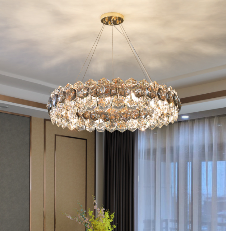 Thumbnail: LED Crystal Modern Chandelier Round Pendant Light