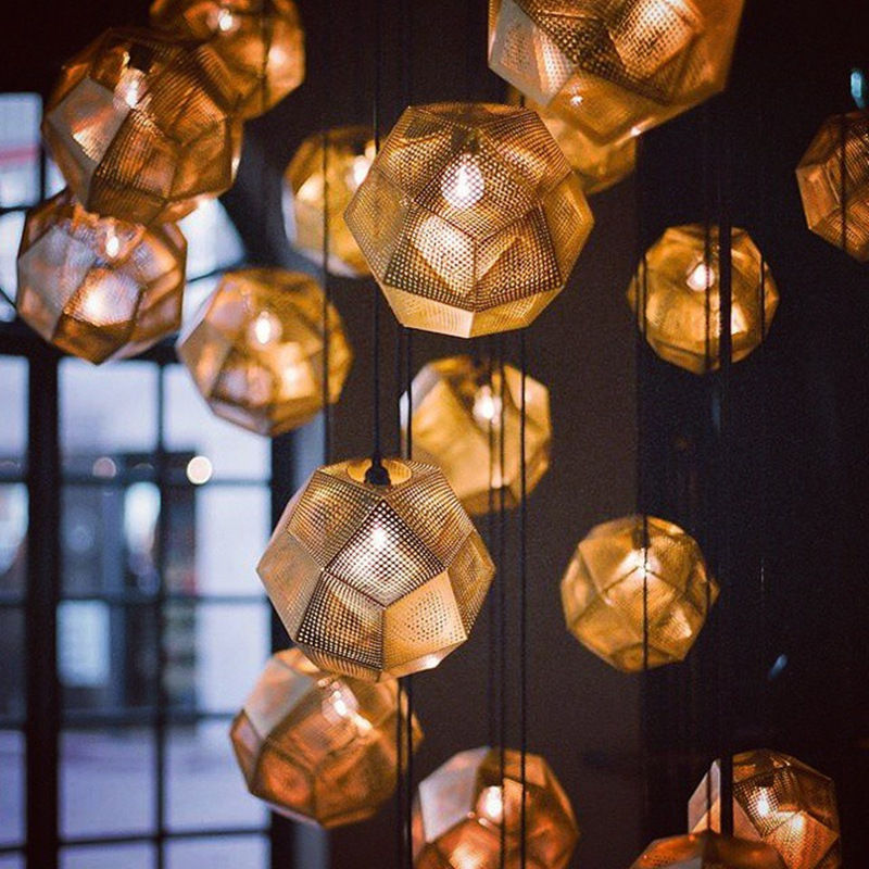 Thumbnail: Stainless Steel LED Multi-face Sphere Pendant for Bar Restaurant Dining Room