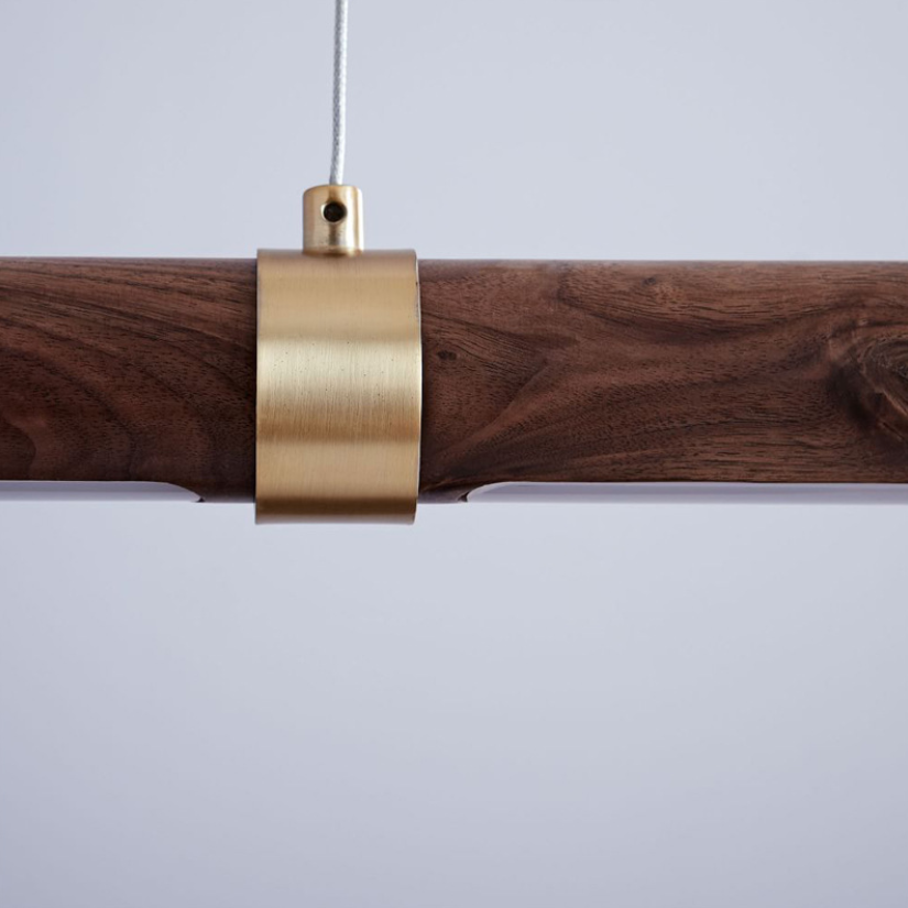Thumbnail: LED Wood Modern Linear Pendant Light