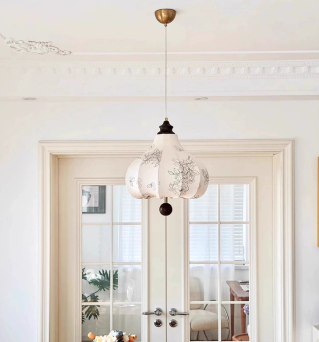 Thumbnail: Lantern Pumpkin Fabric Pendant Light
