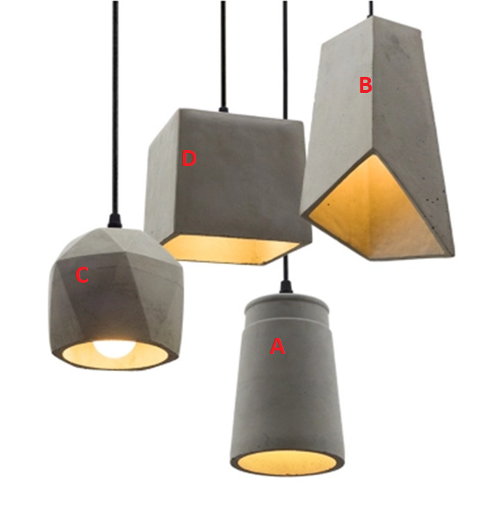 Thumbnail: Creative Classic LED Cement Pendant for Restaurant Balcony
