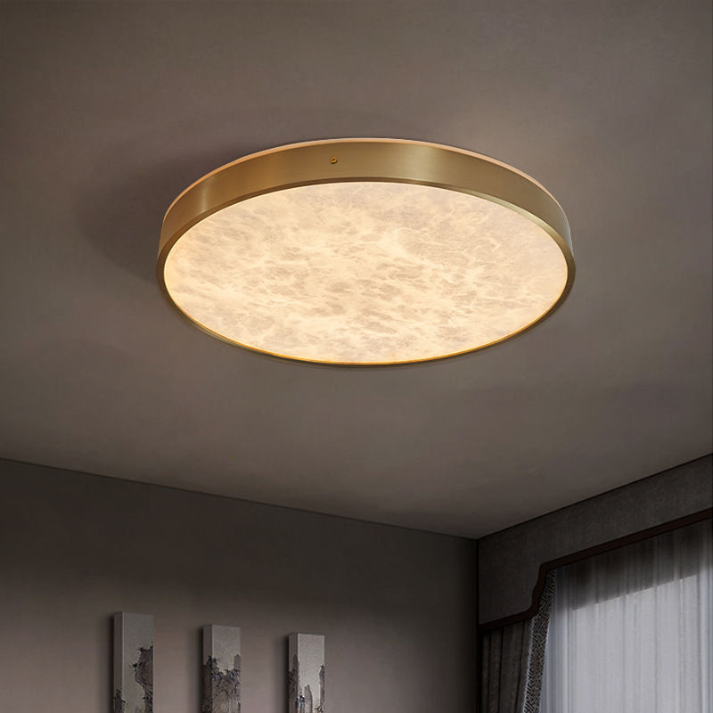 Thumbnail: LED Marble & Brass Modern Simple Ceiling Light
