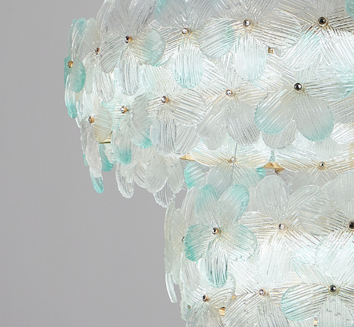 Thumbnail: LED Glass Flower French Pendant Light