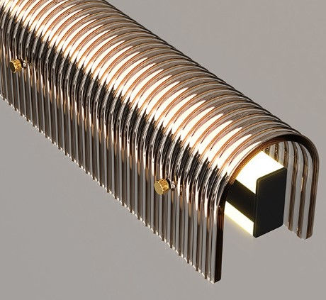 Thumbnail: LED Full Spectrum Acrylic Modern Linear Black Pendant Light