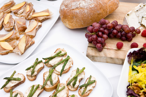 Arranged Food and Objects