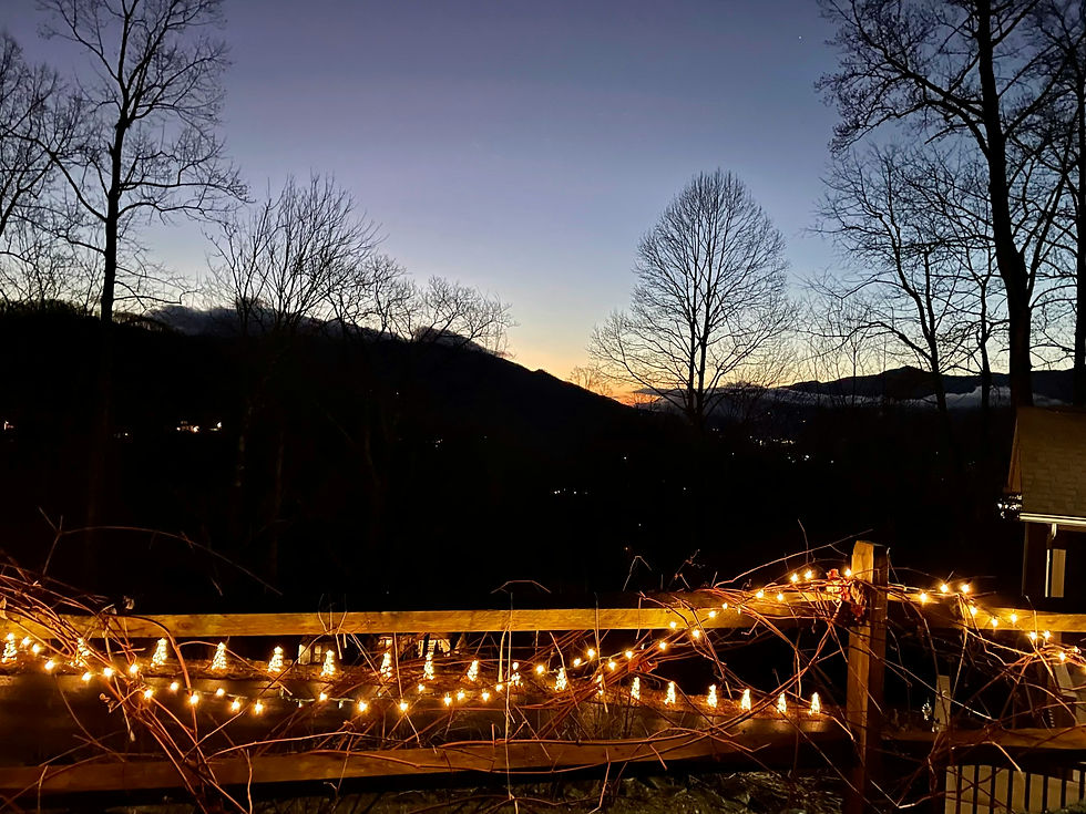 Mountains at twilight near Waynesville, NC