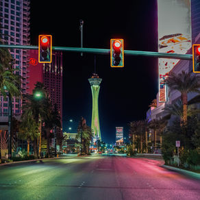 Las Vegas Strip at night with crowds and hotels, safety tips from locals for 2026