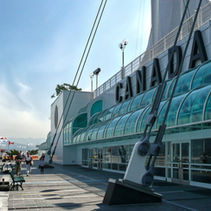 The cruise ship port in Vancouver
