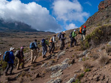 Klatrer på vei opp Kilimanjaro