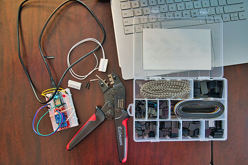 tools, laptop being repaired