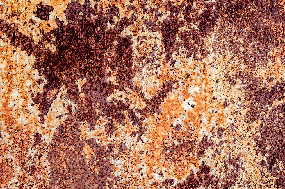 Rust causing discoloration