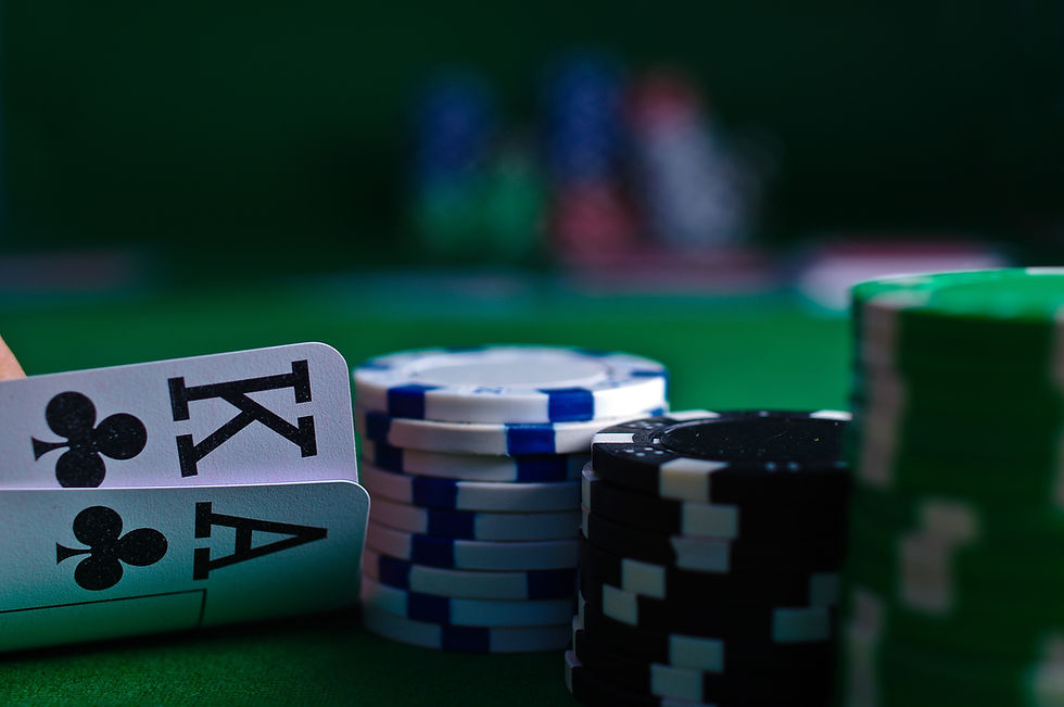 cards with casino coins