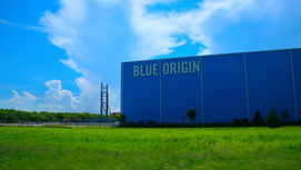 Blue Origin facility and hangar showcasing the company's aerospace operations as it reportedly seeks its first external funding round.