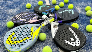 Padel rackets and padel balls